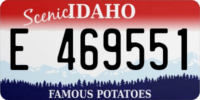 ID license plate E469551