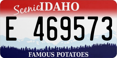 ID license plate E469573