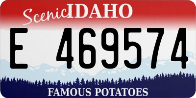 ID license plate E469574