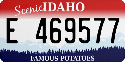ID license plate E469577