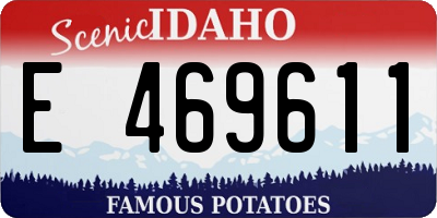 ID license plate E469611
