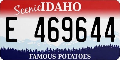 ID license plate E469644