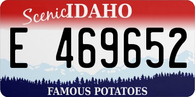 ID license plate E469652