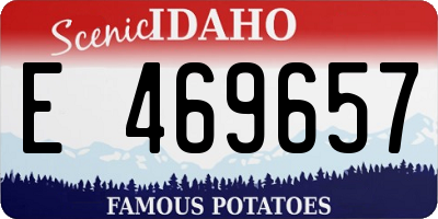 ID license plate E469657