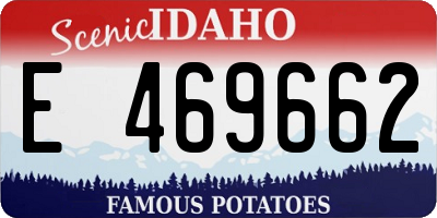ID license plate E469662
