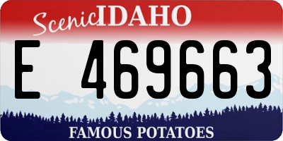 ID license plate E469663