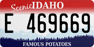 ID license plate E469669