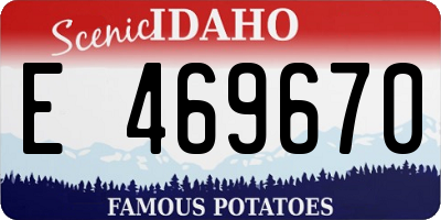 ID license plate E469670