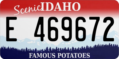 ID license plate E469672