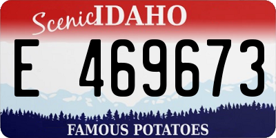ID license plate E469673