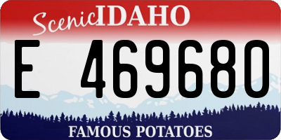 ID license plate E469680