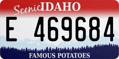 ID license plate E469684