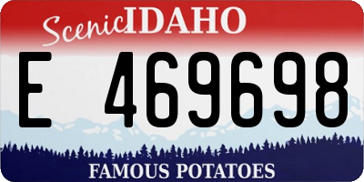 ID license plate E469698