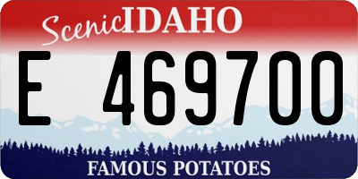 ID license plate E469700