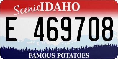 ID license plate E469708