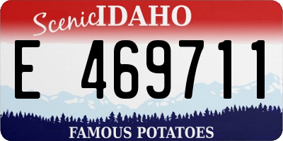 ID license plate E469711