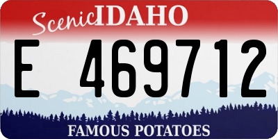 ID license plate E469712