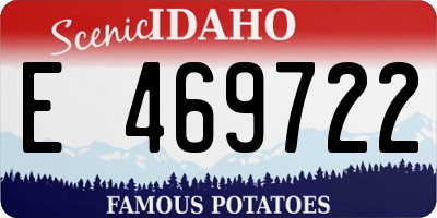 ID license plate E469722