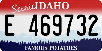 ID license plate E469732