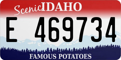 ID license plate E469734
