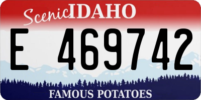 ID license plate E469742