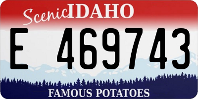 ID license plate E469743