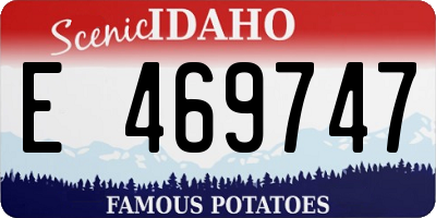 ID license plate E469747