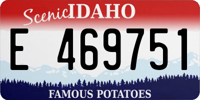 ID license plate E469751