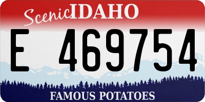 ID license plate E469754