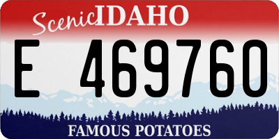 ID license plate E469760