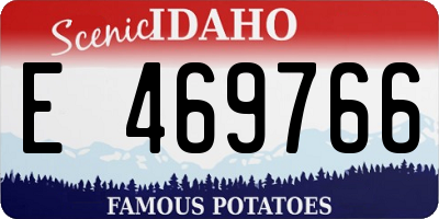 ID license plate E469766