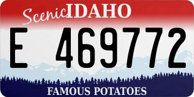 ID license plate E469772