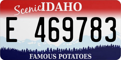 ID license plate E469783