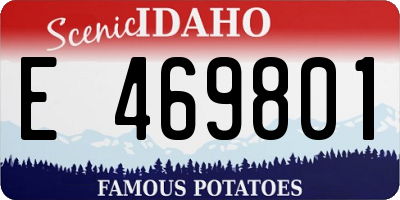 ID license plate E469801