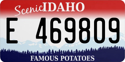 ID license plate E469809