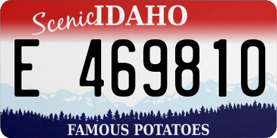 ID license plate E469810