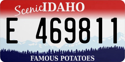 ID license plate E469811