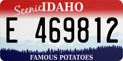 ID license plate E469812