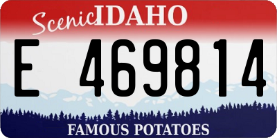 ID license plate E469814