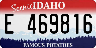 ID license plate E469816