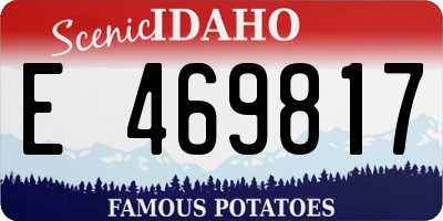 ID license plate E469817