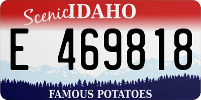 ID license plate E469818