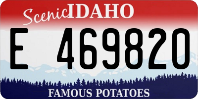 ID license plate E469820