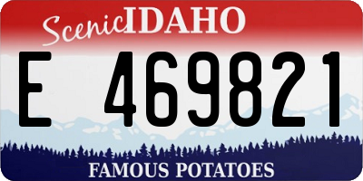 ID license plate E469821
