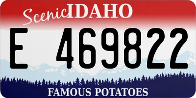 ID license plate E469822