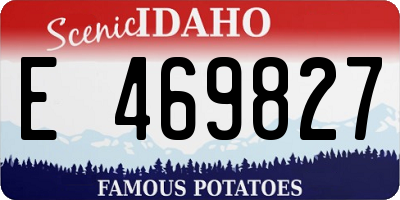 ID license plate E469827