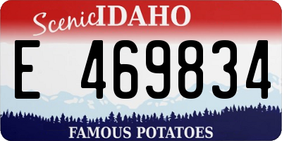 ID license plate E469834