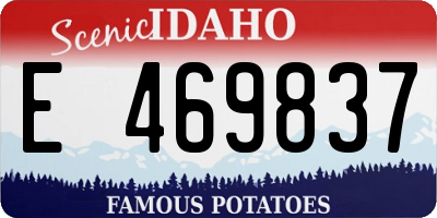 ID license plate E469837