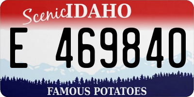 ID license plate E469840