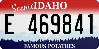 ID license plate E469841